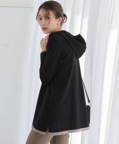 Tiaclasse 【洗える】配色フーディーニットチュニック