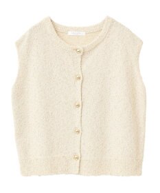 Green Parks ツィード風金釦ニットベスト
