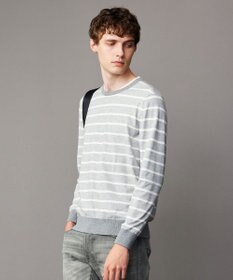 JOSEPH ABBOUD 【チクチクしない/イージーケア/3シーズン対応】ハイカウントSNOWY ボーダー ニットＴ