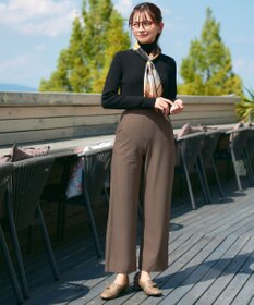 Tiaclasse 【日本製・新色追加・洗える・ストレッチ】エアシルキーワイドパンツ