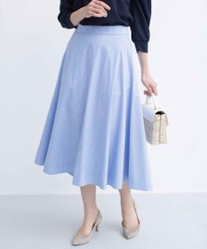 組曲 【セットアップ着用可・WEB限定】コンパクトシャーティング フレアスカート