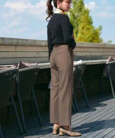 Tiaclasse 【日本製・新色追加・洗える・ストレッチ】エアシルキーワイドパンツ