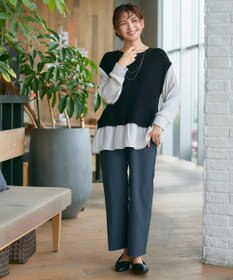 Tiaclasse 【日本製・新色追加・洗える・ストレッチ】エアシルキーワイドパンツ