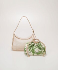 TOPKAPI 【TREASURE TOPKAPI】プリント 巾着バッグ付き メッシュ ワンハンドルバッグ