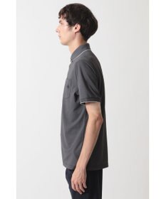 DAKS DAKS GOLF ボーダー冷感リネンミックス 半袖ポロシャツ