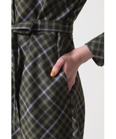 DAKS ハウスチェック バイアスシャツワンピース