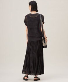 自由区 【接触冷感・洗える】ハンドワッシャープリーツ スカート