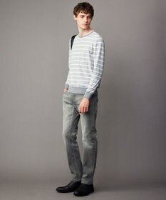 JOSEPH ABBOUD 【チクチクしない/イージーケア/3シーズン対応】ハイカウントSNOWY ボーダー ニットＴ