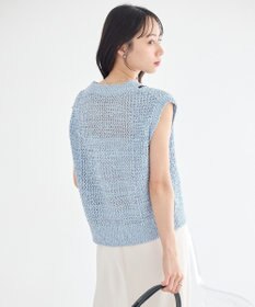 earth music&ecology 配色ラインＭＩＸニットベスト