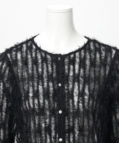 23区 【GOLD LABEL】フェザーチュール クルーネック カーディガン