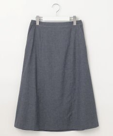 J.PRESS LADIES S 【洗える】麻ポリエステルストレッチ スカート