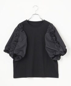 #Newans 【撥水・吸水速乾】コンビネーションフリルスリーブカットソー