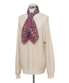 MOONBAT FURLA(フルラ）レオパードウールスカーフ 80×80㎝