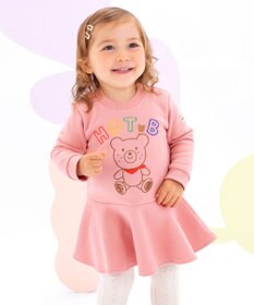 MIKI HOUSE HOT BISCUITS 【80-110cm】【NEW Color Series】裏毛パイル素材 フレアワンピース