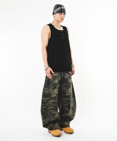 WEGO 【ユニセックス着用ITEM】ハトメバッククロスモチーフパンツ