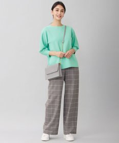 自由区 【洗える】ウィンドウペーンチェックワイド パンツ