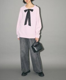 Green Parks ボウタイリボン付きニット