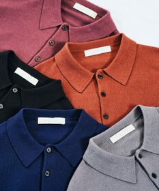 UNFILO MENS ライトウォーム ニットポロ