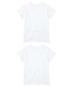 WACOAL MEN インナーシャツ 【2枚組】 3分袖 半袖 綿100%(本体) 伸縮性 肌着 下着 インナー 白 メンズ GL3500 /ブロス バイ ワコールメン