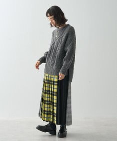 AMERICAN HOLIC シャギーチェックプリーツスカート