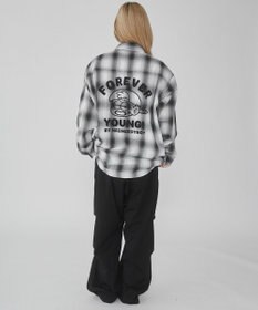 WEGO 【ユニセックス着用ITEM】グラフィックオンブレチェックシャツ（LS）