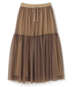 uncrave 【撥水・UVカット】ナイロンタスラン ティアードスカート（uncrave WHITE）