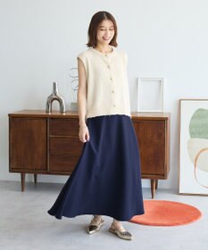 Green Parks ツィード風金釦ニットベスト