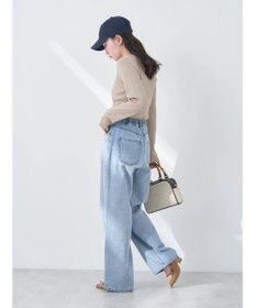 earth music&ecology タックルーズデニムパンツ