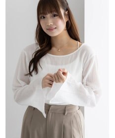 Te chichi クレープフレアスリーブブラウス【AOYAMA FASHION ASSOCIATION × Te chichi】