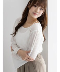 Te chichi クレープフレアスリーブブラウス【AOYAMA FASHION ASSOCIATION × Te chichi】