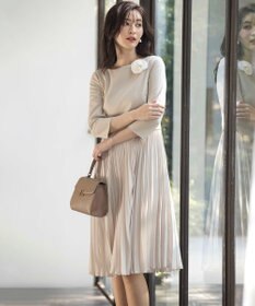 組曲 L 【KUMIKYOKU NAVY】ジャージーコンビプリーツ ワンピース