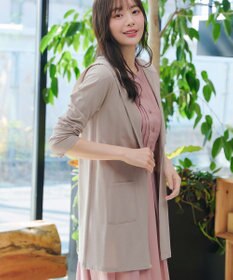 Tiaclasse L 【おのののかさん着用】「サマケア 」フード付きカットソーロングカーディガン