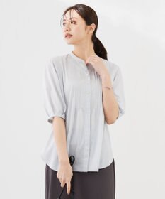 J.PRESS LADIES 【洗える】ラミーポプリン 前開き ブラウス