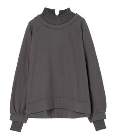 Green Parks 裏起毛ニットリブドッキングプルオーバー