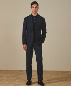 GOTAIRIKU オリジナル設計【洗える/チクチクしにくい/ピリングしにくい】イタリア糸 ハイゲージ  ニットポロ_WOOL100%