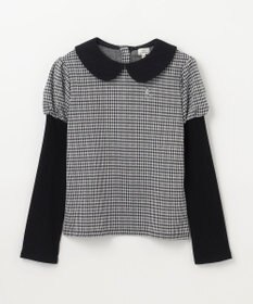 組曲 KIDS 【150-160㎝】チェックジャガード トレーナー