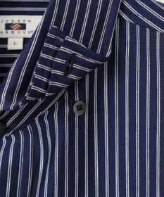 JOSEPH ABBOUD 【綿100％・自然なストレッチ】マイクロストライプジャージー シャツ