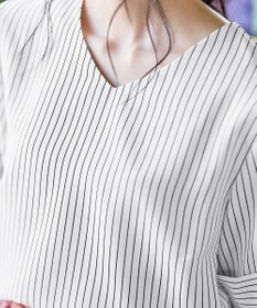 Tiaclasse L 【洗える】ゆったりシルエットの幅広カフスブラウス