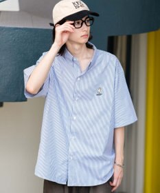 WEGO 【ユニセックス着用ITEM/MLサイズ展開】オックスフォードワンポイントシャツ（SS）