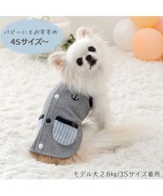 PET PARADISE ペットパラダイス  やさしいベスト 《錨 刺繍》 背中開き 小型犬