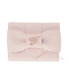 Maison de FLEUR ピンクベルトリボンミニウォレット