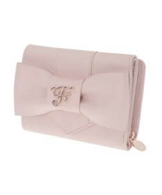 Maison de FLEUR ピンクベルトリボンミニウォレット
