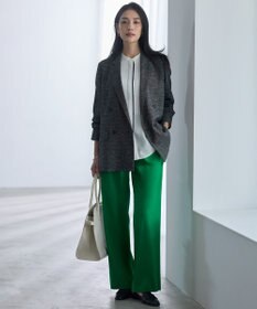 ICB ドライリネンストレッチ ワイドストレートパンツ