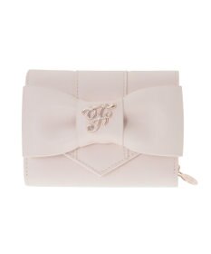 Maison de FLEUR ピンクベルトリボンミニウォレット
