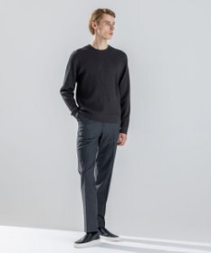 JOSEPH HOMME 新素材【ストレッチ/ウエストゴム仕様】ウール混キャリーマンストレッチ ドロスト付ストレートパンツ / HOVE