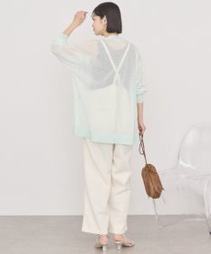 AMERICAN HOLIC メタルボタンシアーVネックカーディガン