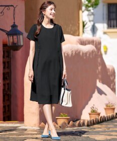 Tiaclasse L 【洗える】サイド切替ワンピース