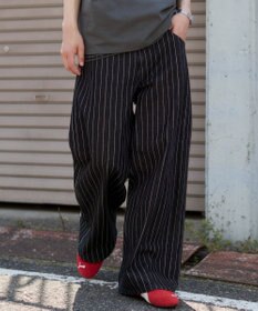 WEGO 【ユニセックス着用ITEM/SMLサイズ展開】エクストラバギーデニムパンツ