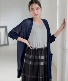 Tiaclasse 【接触冷感】着流しロングニットカーディガン