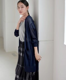 Tiaclasse 【接触冷感】着流しロングニットカーディガン